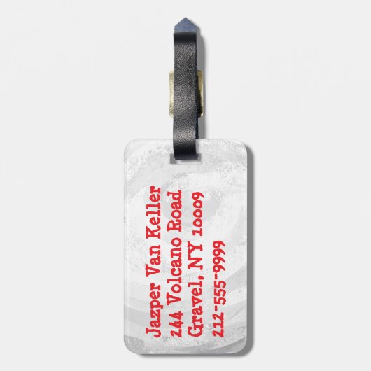 Rood Wit Blauw Basketbal Coach Bagagelabel (Achterkant verticaal)