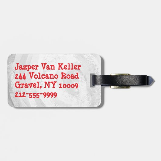 Rood Wit Blauw Basketbal Coach Bagagelabel (Achterkant horizontaal)