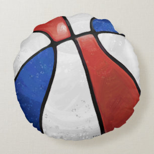 Rood Wit Blauw Basketbal Kussen
