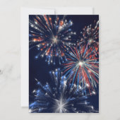 Rood Wit Blauw BBQ 4 juli Kaart (Achterkant)