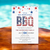 Rood, Wit, Blauw BBQ 4 juli Onafhankelijkheid Kaart