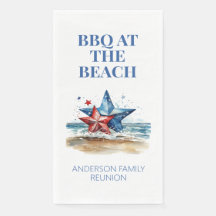 Rood Wit Blauw BBQ op het strand