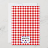 Rood Wit Blauw BBQ Reünie Verjaardagsfeest Uitnodi Save The Date (Achterkant)