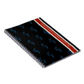 Rood Wit Blauw Beperkte toegang Bliksemschicht Notitieboek (Rechterzijde)