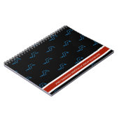 Rood Wit Blauw Beperkte toegang Bliksemschicht Notitieboek (Linkerzijde)