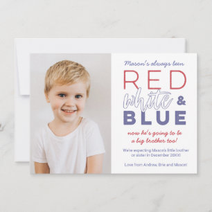 Rood Wit Blauw Bevorderd Tot Grote Broer Zwangersc Aankondiging