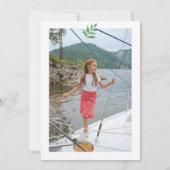 Rood Wit & Blauw Bloemen Begrafenisfoto Kaart (Achterkant)