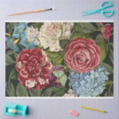 Rood wit blauw bloemen-boeket decoupage tissuepapier (Craft)