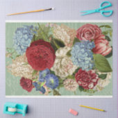 Rood-wit-blauw bloemen-boeket ontkoppeling tissuepapier (Craft)