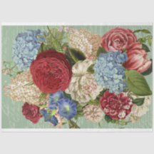 Rood-wit-blauw bloemen-boeket ontkoppeling