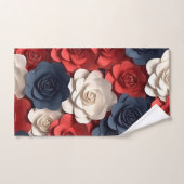 Rood Wit Blauw Bloemen Patroon Bloemen Tuin Bad Bad Handdoek (Handdoek)