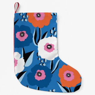 Rood Wit Blauw: Bloemen Scandinavisch. Kleine Kerstsok