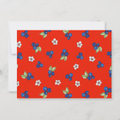 Rood Wit Blauw Bosbes Vierde van Juli Picknick Ple Kaart (Achterkant)