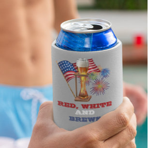 Rood Wit Blauw Brouws Bier 4 juli Blikjeskoeler
