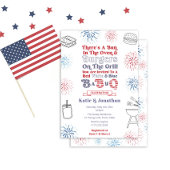 Rood Wit Blauw Bun in het Oven BabyQ Baby shower Kaart