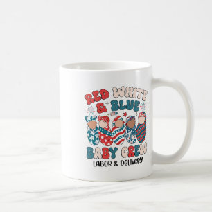 Rood Wit Blauw Byby USA Patriotic 4th of July Koffiemok