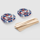 Rood, Wit & Blauw Camo 4 Juli Glitter Handwaaier (Niet-gemonteerd)