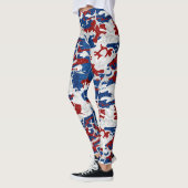 Rood, Wit & Blauw Camo 4 Juli Glitter Leggings (Links)