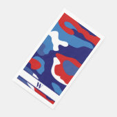 Rood Wit Blauw Camo Monogram 4 juli Patriottisch Servet (Hoek)