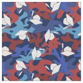 Rood Wit Blauw Camo Pattern Afstuderen Stof (Close Up)