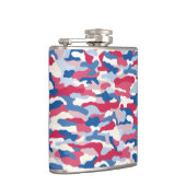 Rood Wit & Blauw Camouflage 6 oz. Heupfles (Rechts)