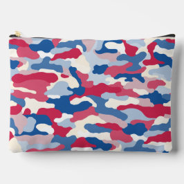 Rood Wit & Blauw Camouflage Groot Etui