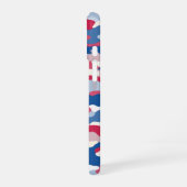 Rood Wit & Blauw Camouflage iPhone 16 Hoesje (Linkerkant)
