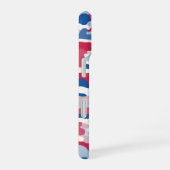 Rood Wit & Blauw Camouflage iPhone 16 Hoesje (Rechterkant)