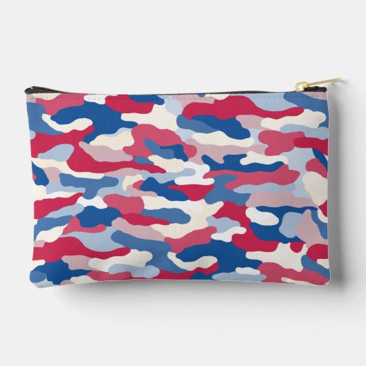 Rood Wit & Blauw Camouflage Klein Etui (Achterkant)