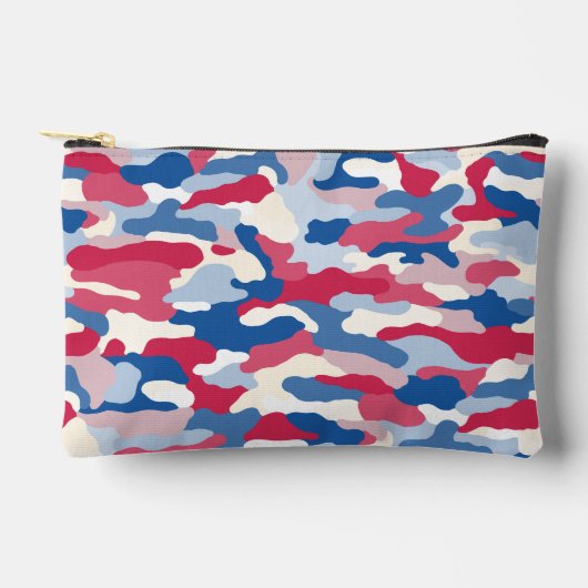 Rood Wit & Blauw Camouflage Klein Etui (Voorkant)