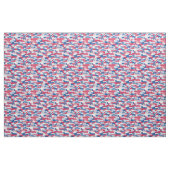 Rood Wit & Blauw Camouflage (kleinschalig) Stof (Yard (91,4 cm))