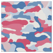 Rood Wit & Blauw Camouflage (kleinschalig) Stof (Close Up)