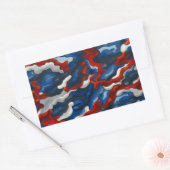 rood wit blauw camouflage rechthoekige sticker (Envelop)