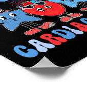 Rood Wit Blauw Cardiac Crew Cardiologie Cath Lab 4 Poster (Hoek)
