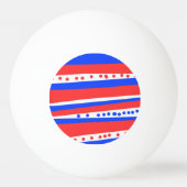 Rood Wit Blauw Cirkels Strepen Ping Pong Bal Pingpongbal (Achterkant)