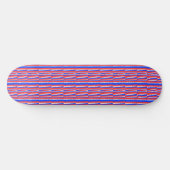 Rood Wit Blauw Cirkels Strepen Skateboard (Horizontaal)