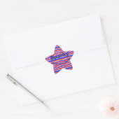 Rood Wit Blauw Cirkels Strepen Ster Sticker (Envelop)
