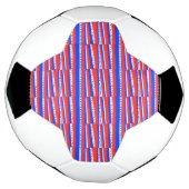 Rood Wit Blauw Cirkels Strepen Voetbal (Gedraaid)