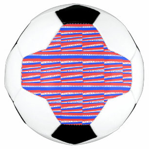 Rood Wit Blauw Cirkels Strepen Voetbal