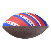 Rood Wit Blauw Cirkels Stripes Football (Gedraaid 90)