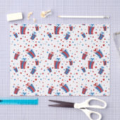 Rood, wit blauw Confetti Tissuepapier (Craft)