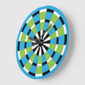 Rood Wit & Blauw Dartboard Grote Klok (Hoek)