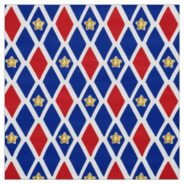 Rood Wit Blauw Diamant Gouden Ster Stof