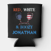 Rood Wit Blauw Drinken 4 juli Blikjeskoeler (Voorkant)