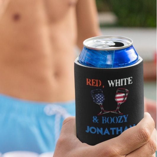 Rood Wit Blauw Drinken 4 juli Blikjeskoeler