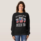 rood wit blauw en bier ook 4 juli trui (Voorkant volledig)