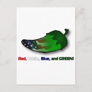 Rood, wit, blauw en groen briefkaart