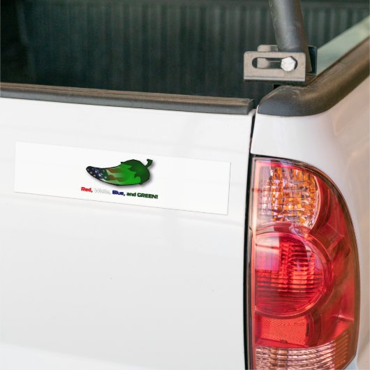 Rood, wit, blauw en groen bumpersticker (Op Truck)