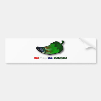Rood, wit, blauw en groen bumpersticker