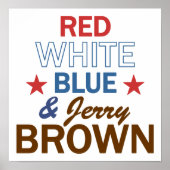 Rood, wit, blauw en Jerry Brown Poster (Voorkant)